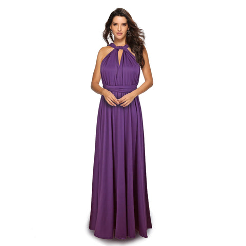 Explosive multi-wearing method multi-rope cross backless sexy bandage dress long dress dress m301601