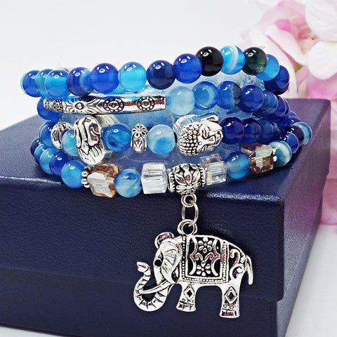 Natural stone crystal bracelet female Wangfu stone agate garnet m3331298