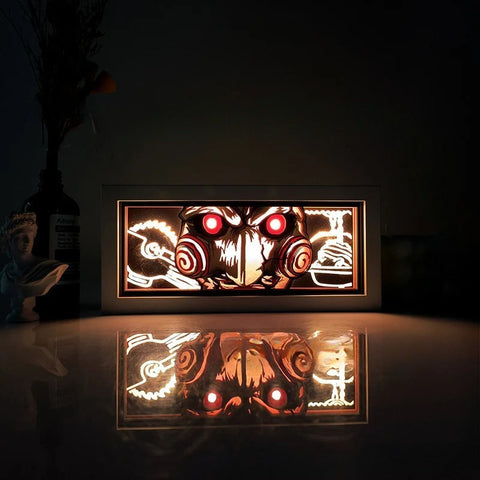 Evil Clown Horror Series Paper Carving Lamp Photo Frame