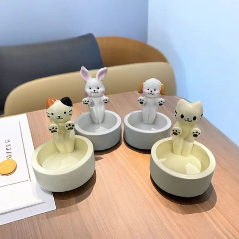 Bougeoir de chaton de dessin animé de luxe léger, décoration chauffante m3331017 