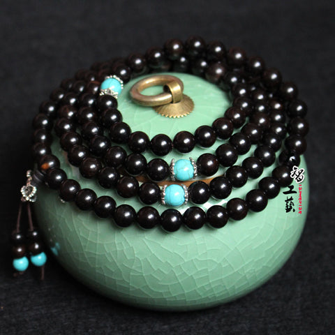 Ebony 108 rosary beads with beads m3331297