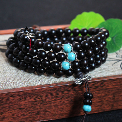 Ebony 108 rosary beads with beads m3331297