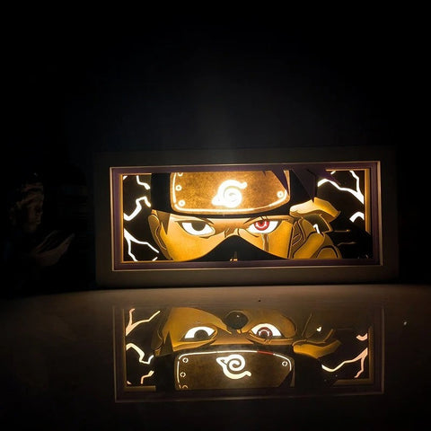 Naruto anime Hatake Kakashi Paper Carving Lamp Photo Frame