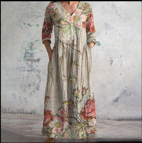 3D print summer urban casual loose dress women m301037