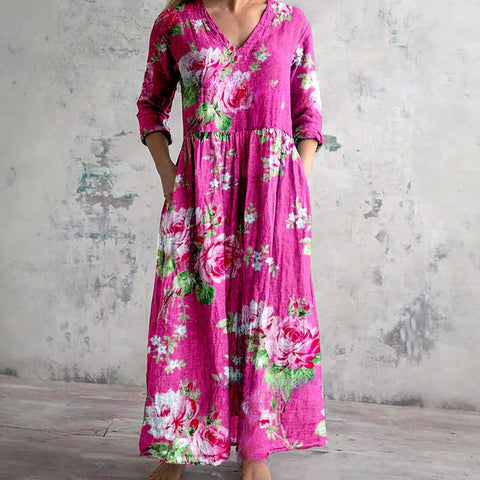 3D print summer urban casual loose dress women m301037