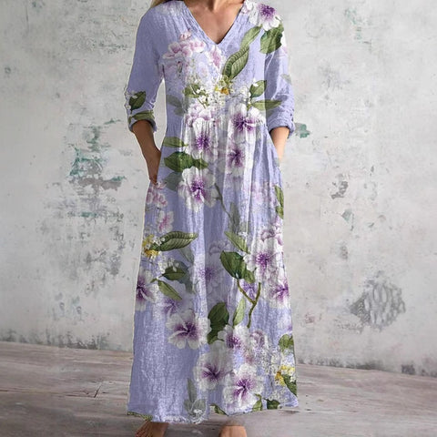 3D printing Amazon European and American summer casual loose long-sleeved dress m301729