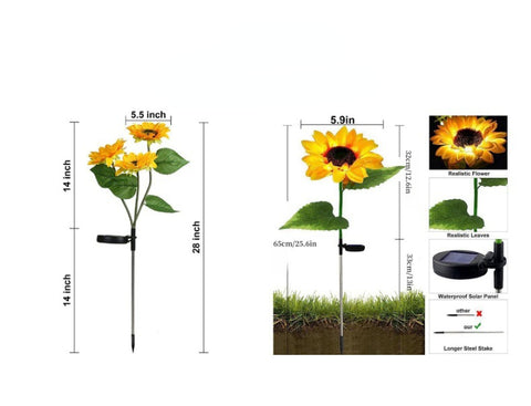 LED Solar Sonnenblumen Lampenkette Sonnenblume m3331168