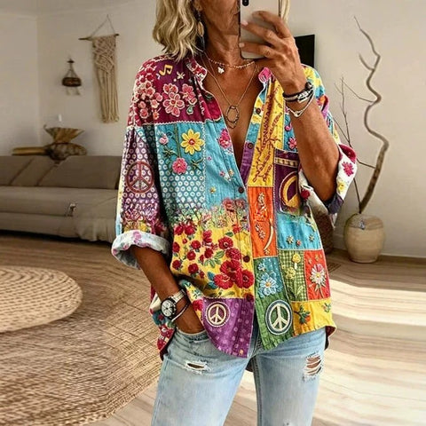 Printed Women's Long Sleeve Shirt FF303376