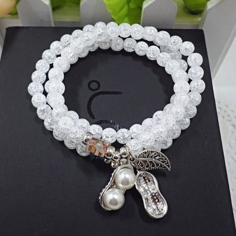 Natural stone crystal bracelet female Wangfu stone agate garnet m3331298