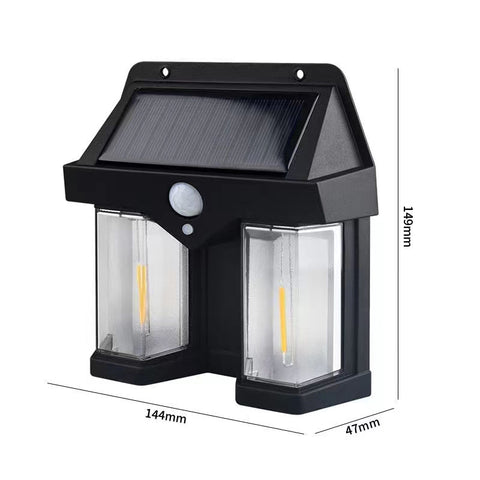 Solar outdoor wall lamp human body induction three-mode tungsten wire wall lamp m3330911