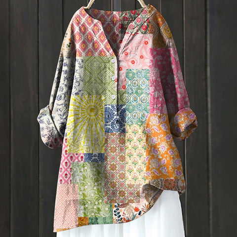 Autumn new long-sleeved comfortable printed fashion versatile shirt m301739