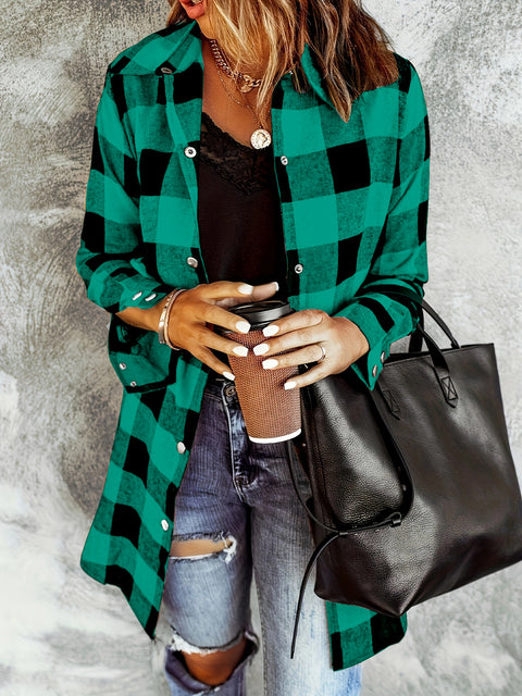 Spring new European and American striped polished button-up shirt women's m301943