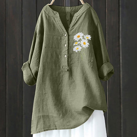 Autumn new long-sleeved comfortable printed fashion versatile shirt m301739