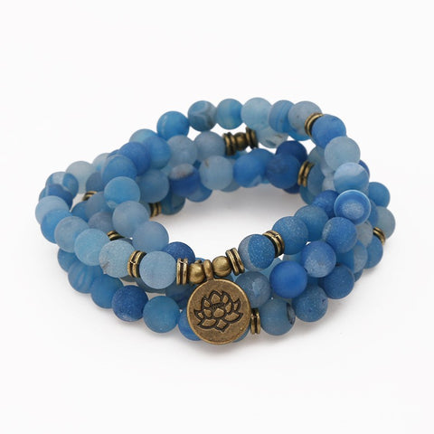 8Mm new Amazon bracelet 108 Buddha beads lotus multi-circle bracelet tree of life pendant item sweater chain m3331309