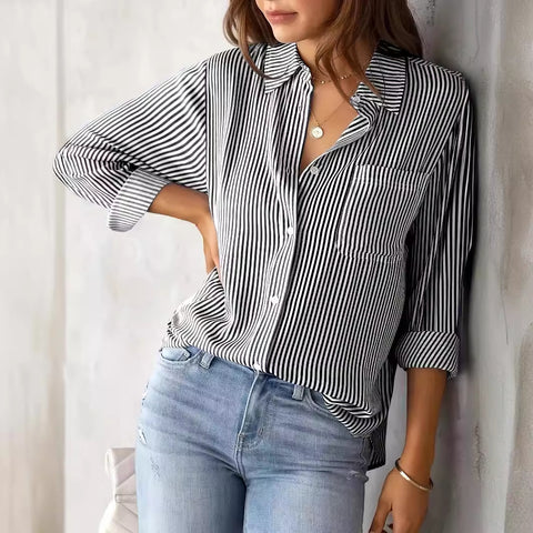 Top Loose Casual Long Sleeve Shirt Women's M301603