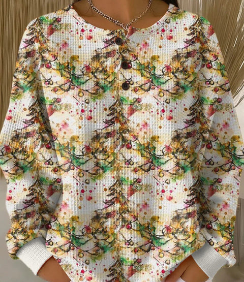 Casual stand-up collar POLO long-sleeved top m302619