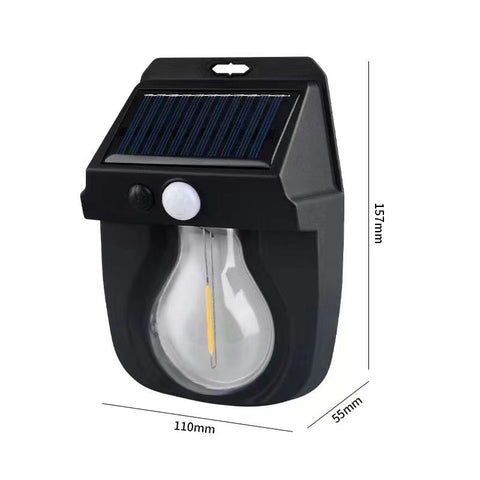 Solar outdoor wall lamp human body induction three-mode tungsten wire wall lamp m3330911