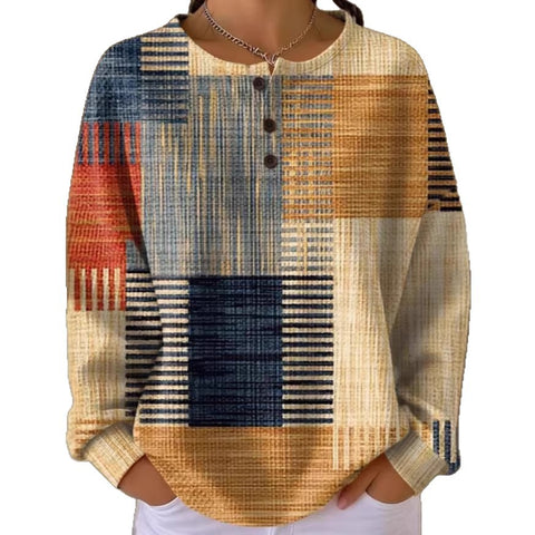 Casual stand-up collar POLO long-sleeved top m302619