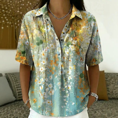 Loose print casual oversize pullover women's clothing M302796