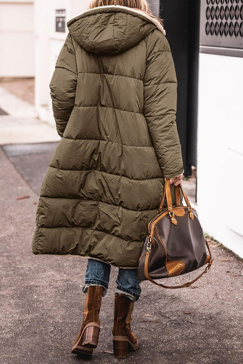 Solid color hooded cotton clothes long sleeves double-sided wear slim temperament cardigan jacket top m300612