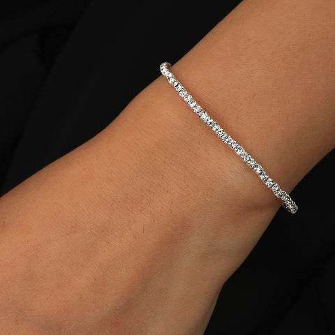 Armband aus hochkarboniertem Diamanten mit vollem Diamanttemperament und strahlendem Silber, super funkelnd, m3331106