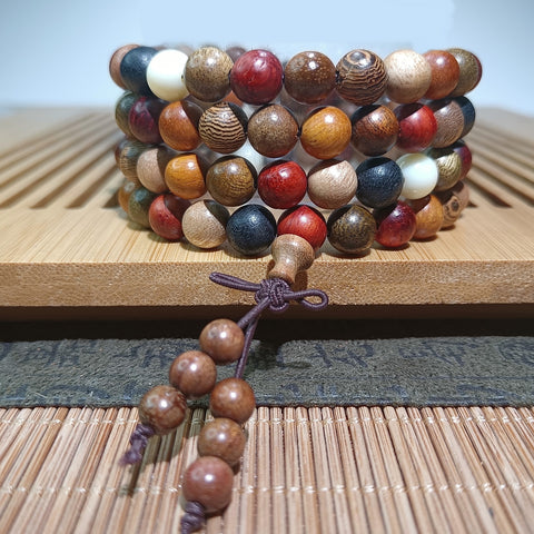 Bracelets Guofeng 108, bracelets en perles de bois de santal, divers chapelets chinois à main m3331293