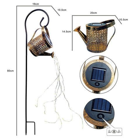 Lampe de jardin solaire en fer M3331149