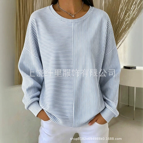 Printed Loose Casual Fashion Crew Neck Long Sleeve Women's Clothing FF303274