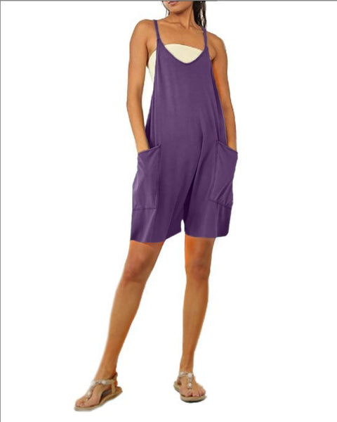 Solid color zipper bag suspender jumpsuit fat hip pants m301068