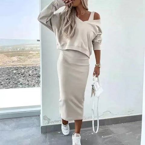 Women's vest skirt V-neck sweater knitted sweater m301313