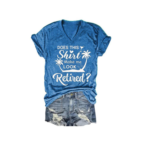 3D digital printing letter series women's V-neck short-sleeved T-shirt m301557