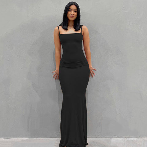 Human peach pure desire slim peach hip suspender long fishtail skirt m301984