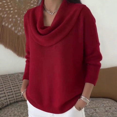 Autumn and winter new solid color long-sleeved top sweater m301898