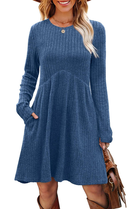 Autumn and winter Bohemian irregular polished knee solid color dress women's umbrella skirt m302112