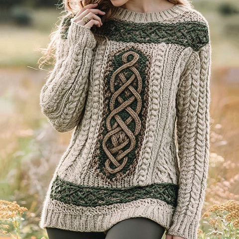 Autumn and winter 3D digital printing crew neck sweater knitted sweater m302083