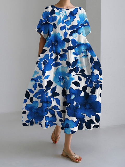 3D imitation cotton pull frame craft women's pendulum dress m301038