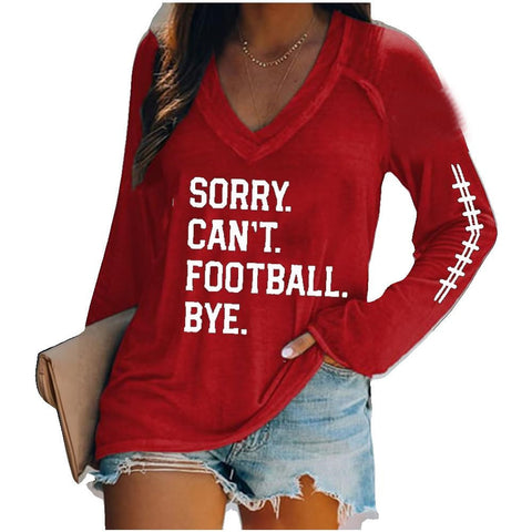 Women's V-neck long sleeve horror red graffiti 3D digital printing m301556