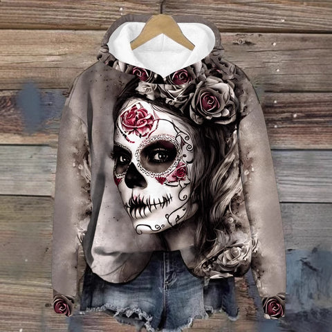 Autumn and winter new Day of the Dead limited hooded jumper women m301944