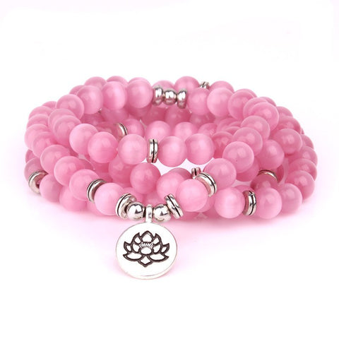 8Mm new Amazon bracelet 108 Buddha beads lotus multi-circle bracelet tree of life pendant item sweater chain m3331309