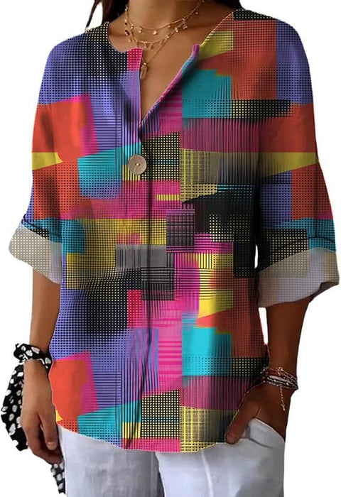 Fashion Women's Coconut Button Long Sleeve Shirt m302752