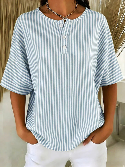 Ladies print European and American casual short sleeve m302714