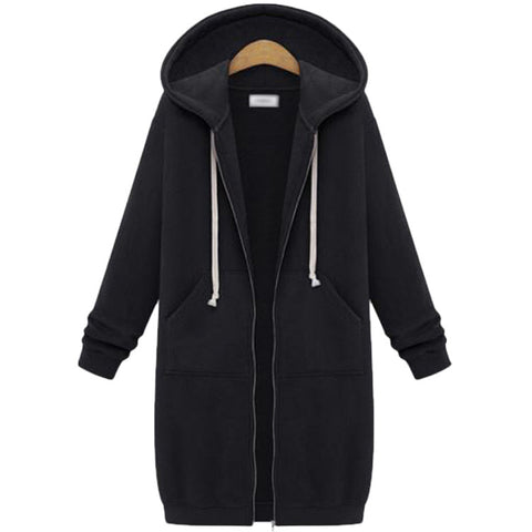 Women's medium and long hooded long-sleeved sweater women's winter m302342