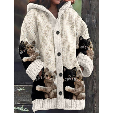 New Halloween Animal 3D Printed Casual Hooded Cloak Jacket m301664