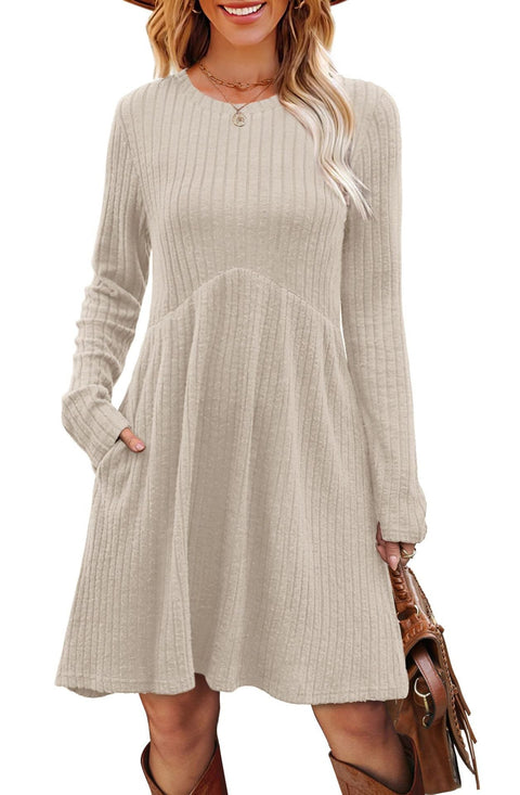 Autumn and winter Bohemian irregular polished knee solid color dress women's umbrella skirt m302112