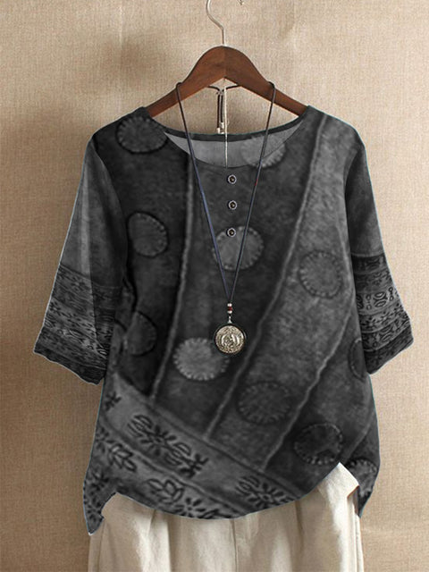 Women's loose fashion loose digital printing casual top m302002