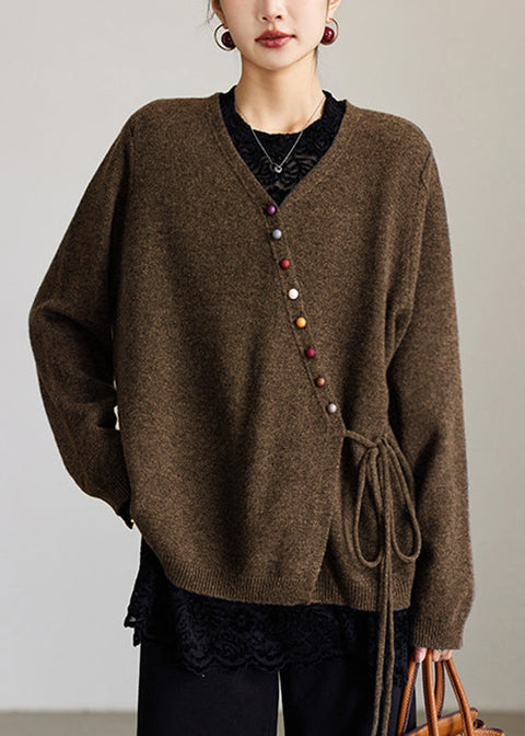 Popular cardigan wool sweater women's loose top jacket m301995