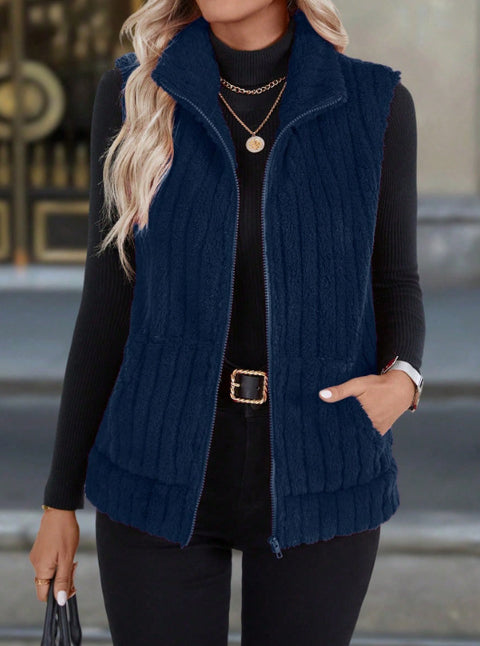 Autumn and winter new fashion casual simple sleeveless versatile vest jacket m301921