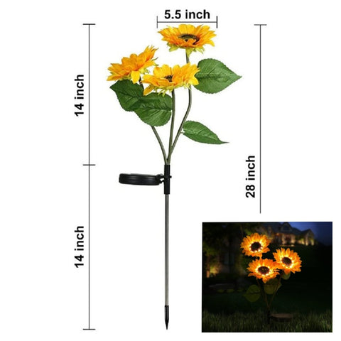 LED Solar Sonnenblumen Lampenkette Sonnenblume m3331168