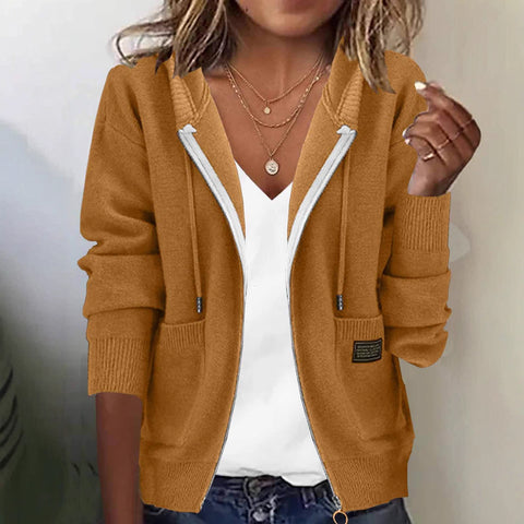 Autumn and winter long-sleeved women's zipper sweater cardigan m302029