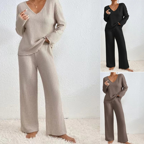 Pit strip grinding long-sleeved suit V-neck loose casual suit female m302081